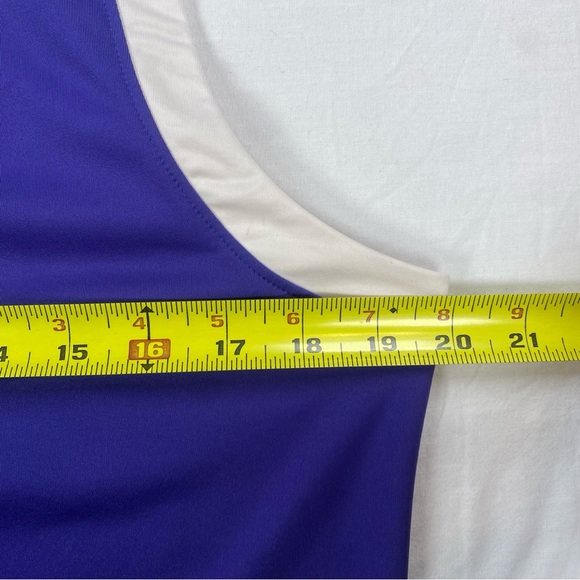 Tommy Bahama Women's Sleeveless Golf Top Blue with White Collar Size XL - Picture 7 of 7